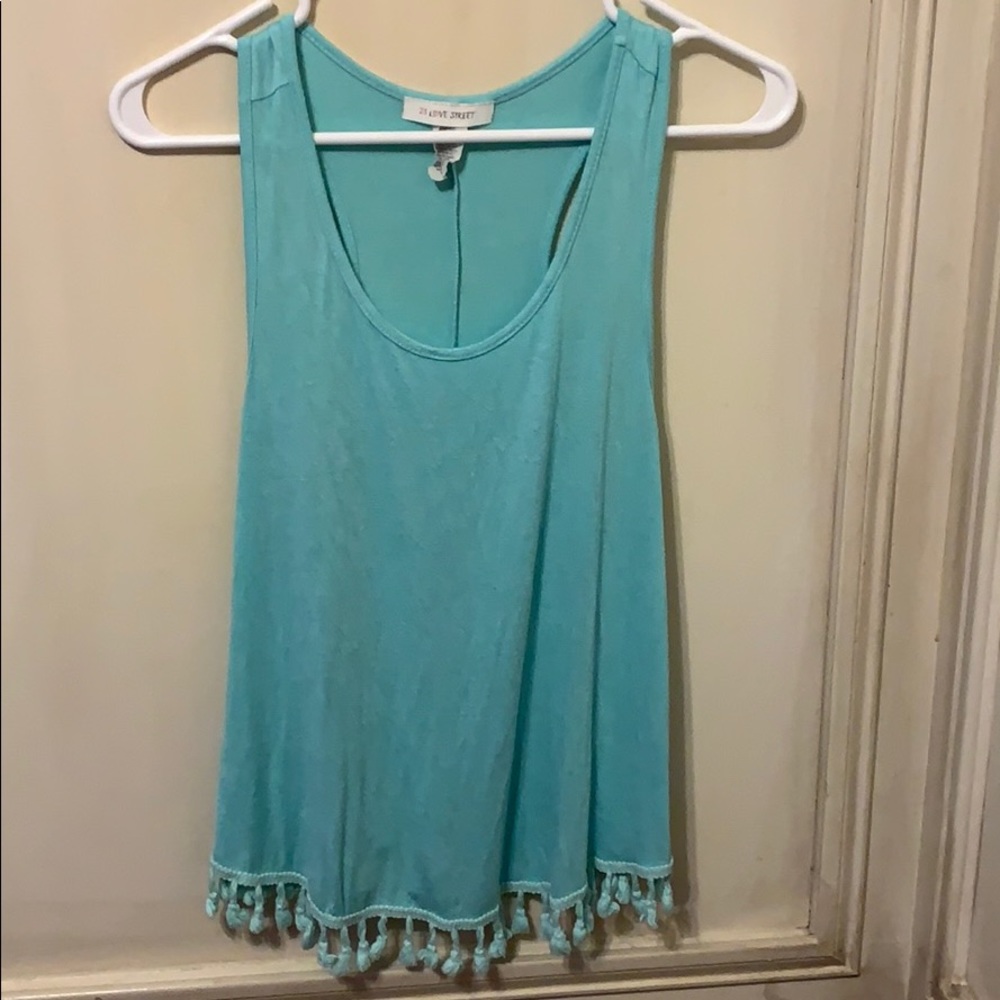 Fringe bottom tank top. L